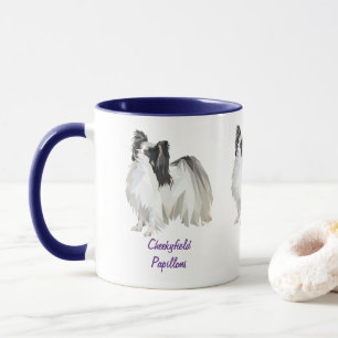 Mug Papillon Dog Art personnalisé
