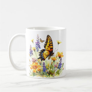 Mug Papillon et pâte à café Fleur sauvage