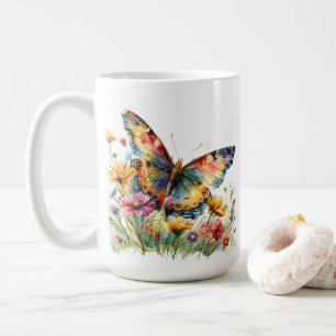 Mug Papillon et pâte à café Fleur sauvage