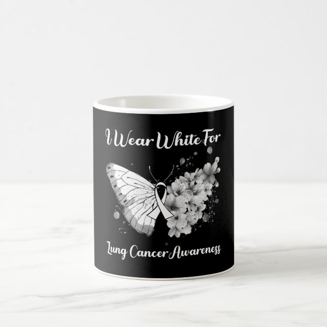 Mug Papillon Je Porte Blanc Pour Sensibilisation Au Ca (Centre)