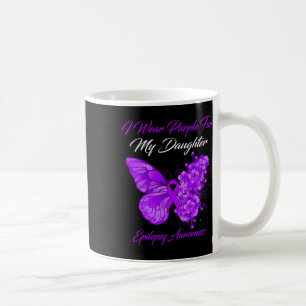 Mug Papillon Je Porte Violet Pour Ma Fille Épilepsie A