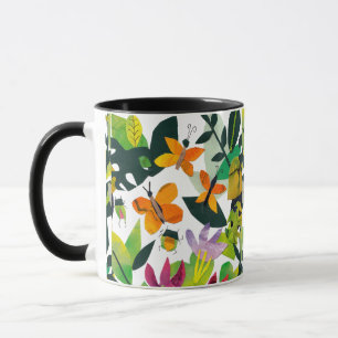 Mug Papillon Monarque Art Original Création Main Natur