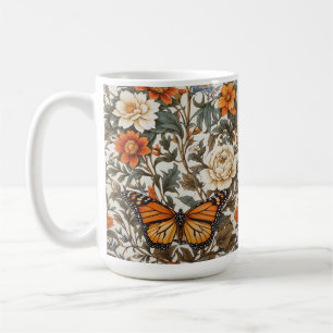 Mug Papillon Monarque Élégant Inspiré de William Morri