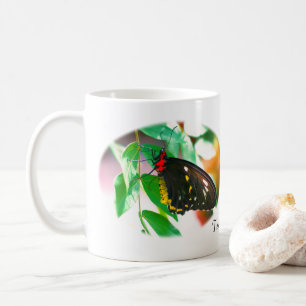 Mug Papillon noir nature personnalisée