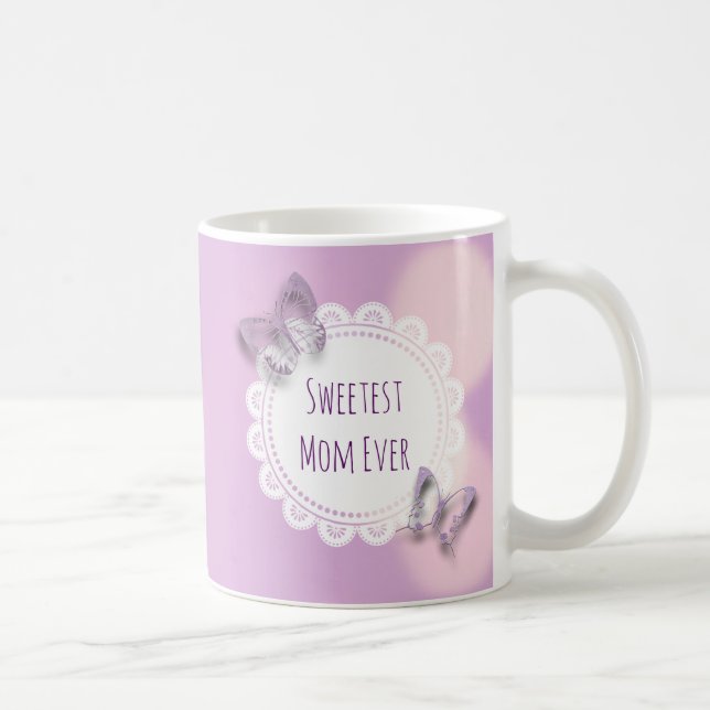 Mug Papillon pourpre toujours plus doux pour maman (Droite)