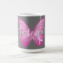 Papillon rose Cancer du sein Survivant