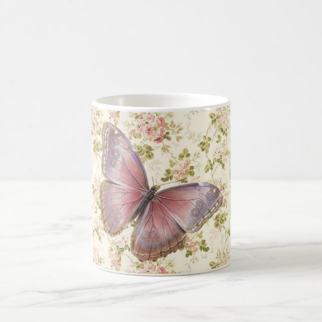 Mug Papillon rose Chic Shabby (Centre)