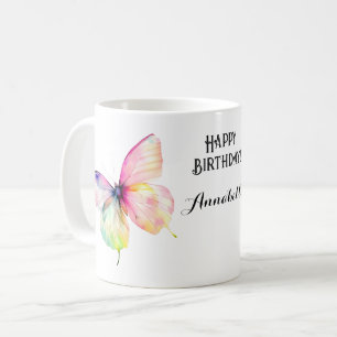 Mug Papillon rose délicat dans les couleurs pastel arc