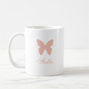 Mug Papillon Rose Pâle