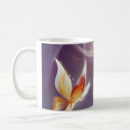 Mug Papillon stylisé et fleur