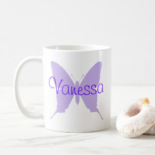 Mug Papillon Violet Personnalisé