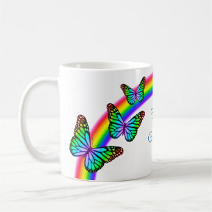 Mug Papillons arc-en-ciel colorés