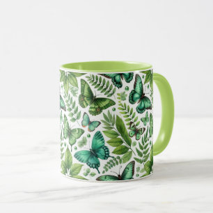 Mug Papillons Bleu-Vert