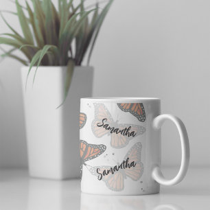 Mug Papillons botaniques modernes Personnalisés