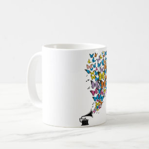 Mug Papillons colorés avec Gramophone