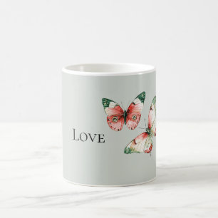 Mug Papillons de fraise rouges à la menthe