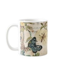 Papillons et fleurs vintages