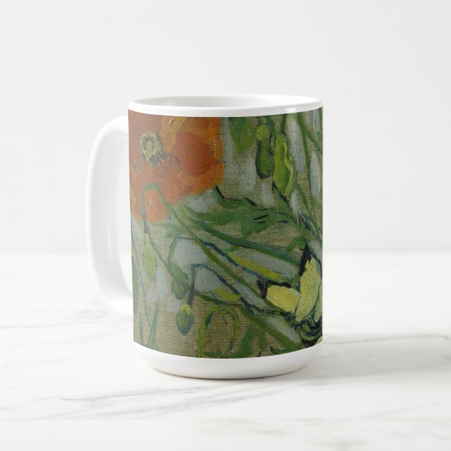 Mug Papillons et papillons par Vincent Van Gogh Poste (Devant gauche)