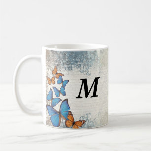 Mug Papillons floraux bleus