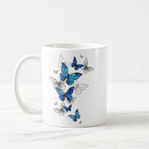 Mug Papillons volants bleus Morpho