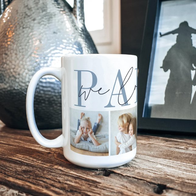 Mug Papou We Love You 4 Photo Collage (Créateur téléchargé)