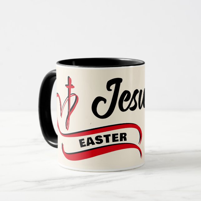 Mug Pâques chrétiennes JESUS élégant (Devant gauche)