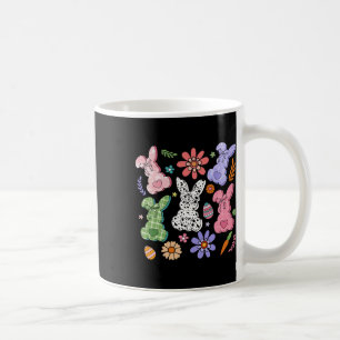 Mug Pâques Floral Bunny Boho Fleurs Rétro Rabbit Girl