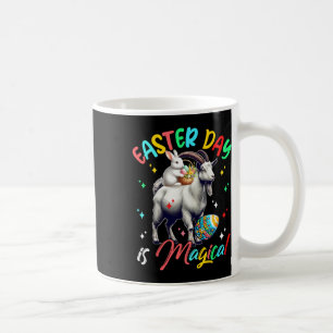 Mug Pâques Jour Est Magique Mignonne Lapin Riding Chèv