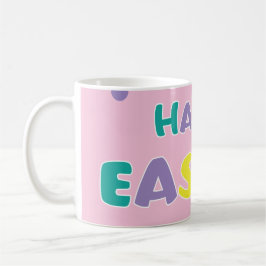 Mug Pâques pois Pastel Rose joyeuses