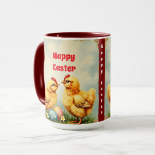 Mug Pâques Vintage 2 Petite Collection Vacances Poulet