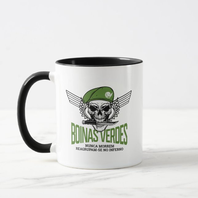Mug Parachutisme crânien vert portugais (Gauche)
