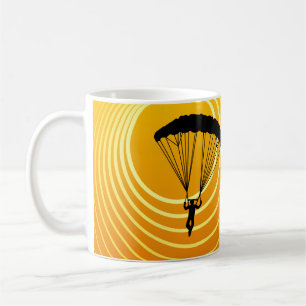 Mug parachutiste de scène du soleil