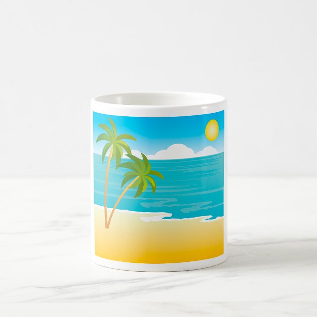 Mug Paradis de plage tropicale avec palmiers (Créateur téléchargé)