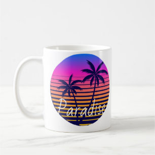 Mug Paradis du coucher de soleil rétro