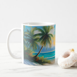 Mug Paradis Tropical Coloré Mer & Palmiers