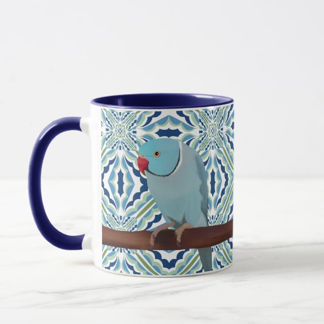 Mug Parakeet Blue Indian Ringneck (Gauche)