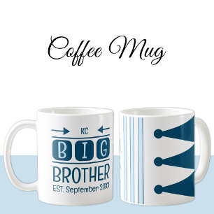 Mug Paraphe grand frère est. mois année bleue