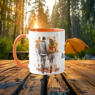 Mug Parapluie romantique Couple Automne