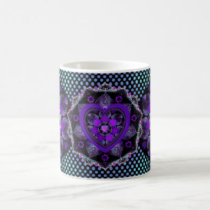 Mug Parapluie violet & coeurs .7