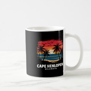 Mug Parc d'État de Cape Henlopen Delaware Surfeur Rétr