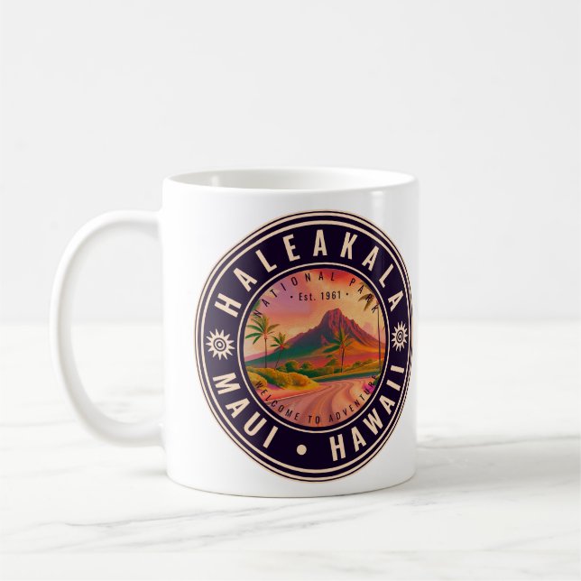 Mug Parc national de Haleakala Maui Road Volcano Vinta (Gauche)
