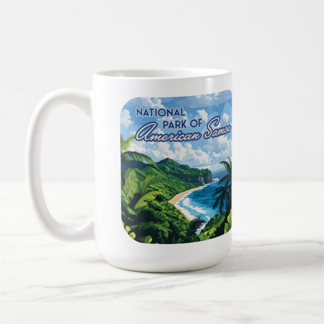 Mug Parc National de Samoa Américaines Plage Rainfores (Gauche)