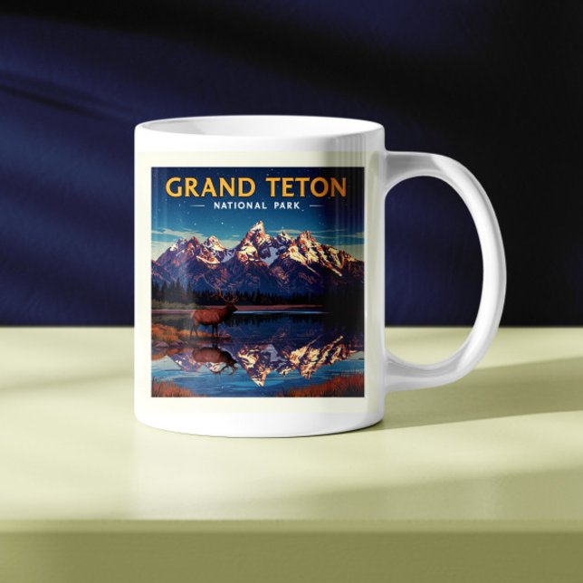 Mug Parc national de vintage Grand Teton (Créateur téléchargé)
