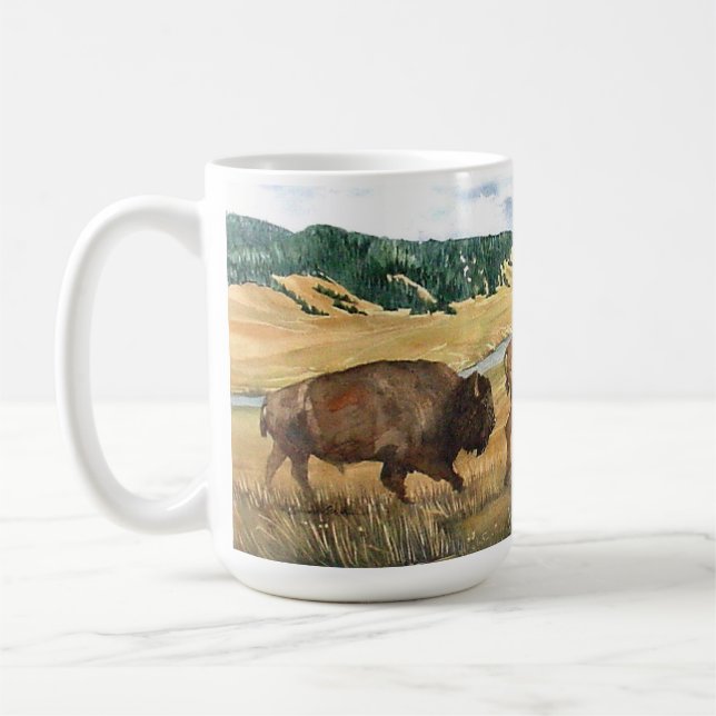 Mug Parc national de Yellowstone de bison de vallée de (Gauche)
