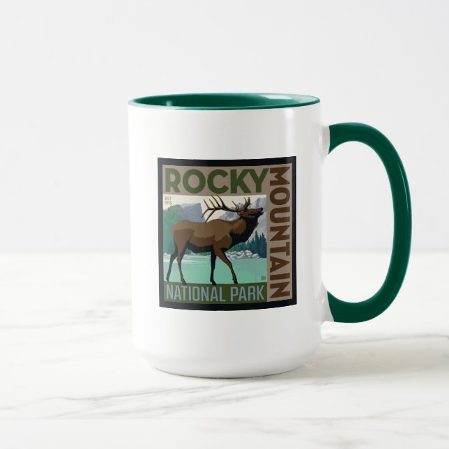 Mug Parc national des Rocheuses | Elk (Droite)