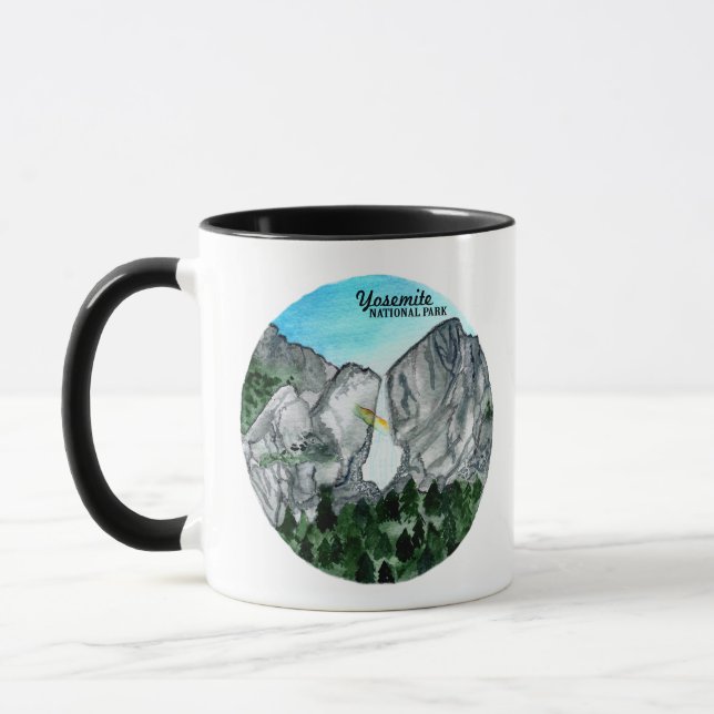 Mug Parc national du Yosemite Aquarelle Art (Gauche)