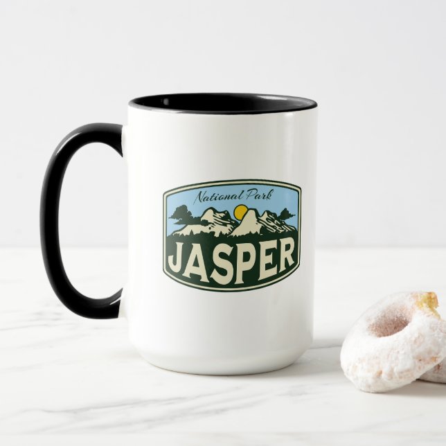 Mug Parc national Jasper Alberta Canada cadeaux (Avec donut)