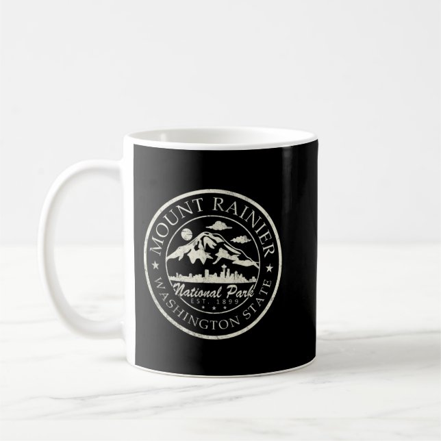 Mug Parc national vintage Mont Rainier Rétro (Gauche)