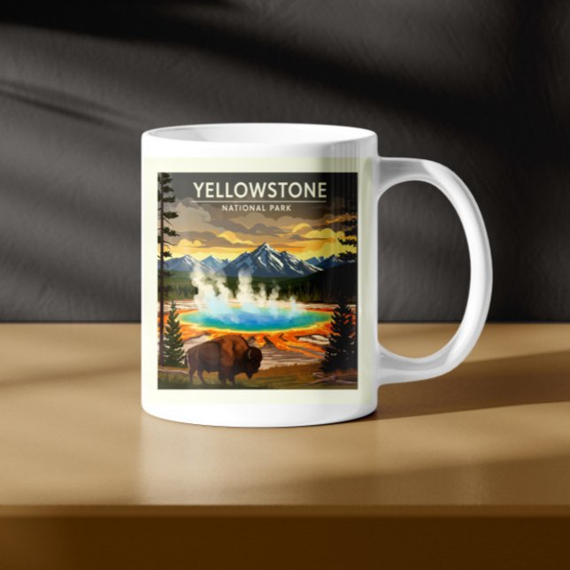 Mug Parc national vintage Yellowstone (Créateur téléchargé)