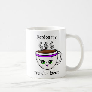 Mug Pardonnez ma Coupe du Café Cartoon de Kawaii Rôti